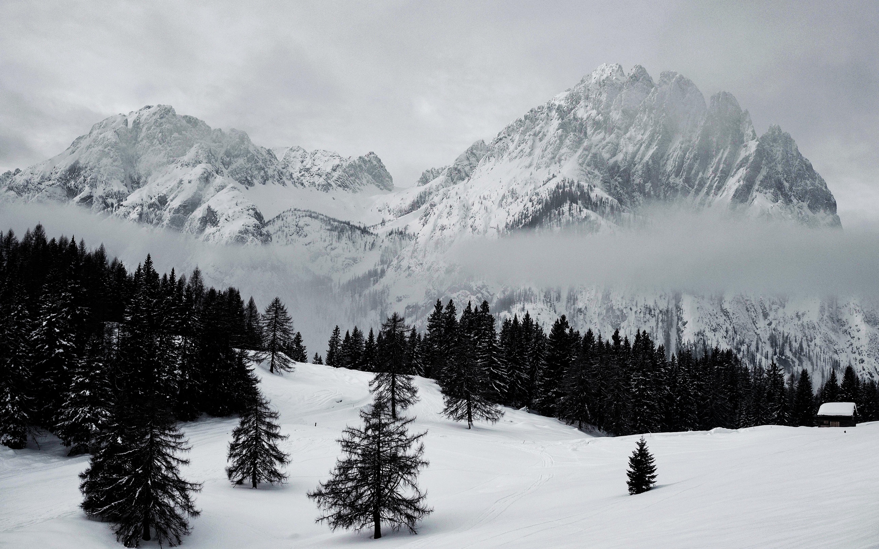 Spitzkofel 2718 m mit Hallebachtal