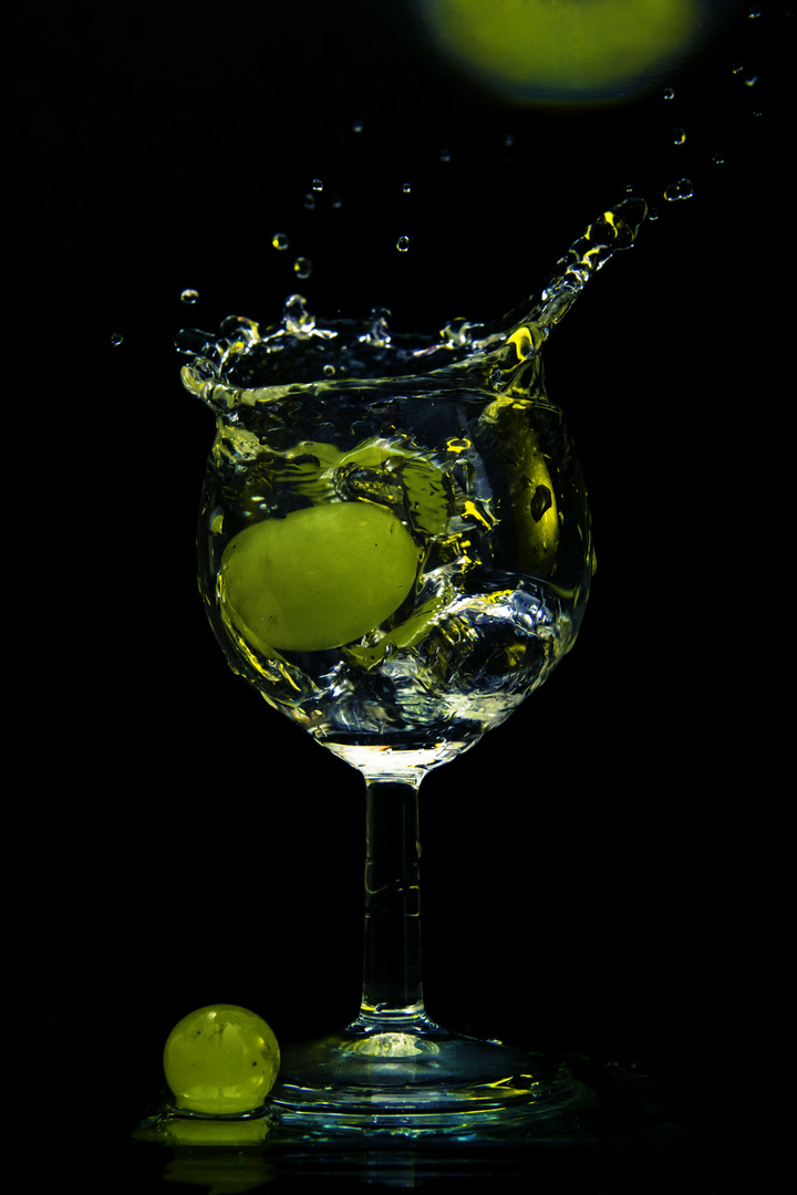 splash dans un verre