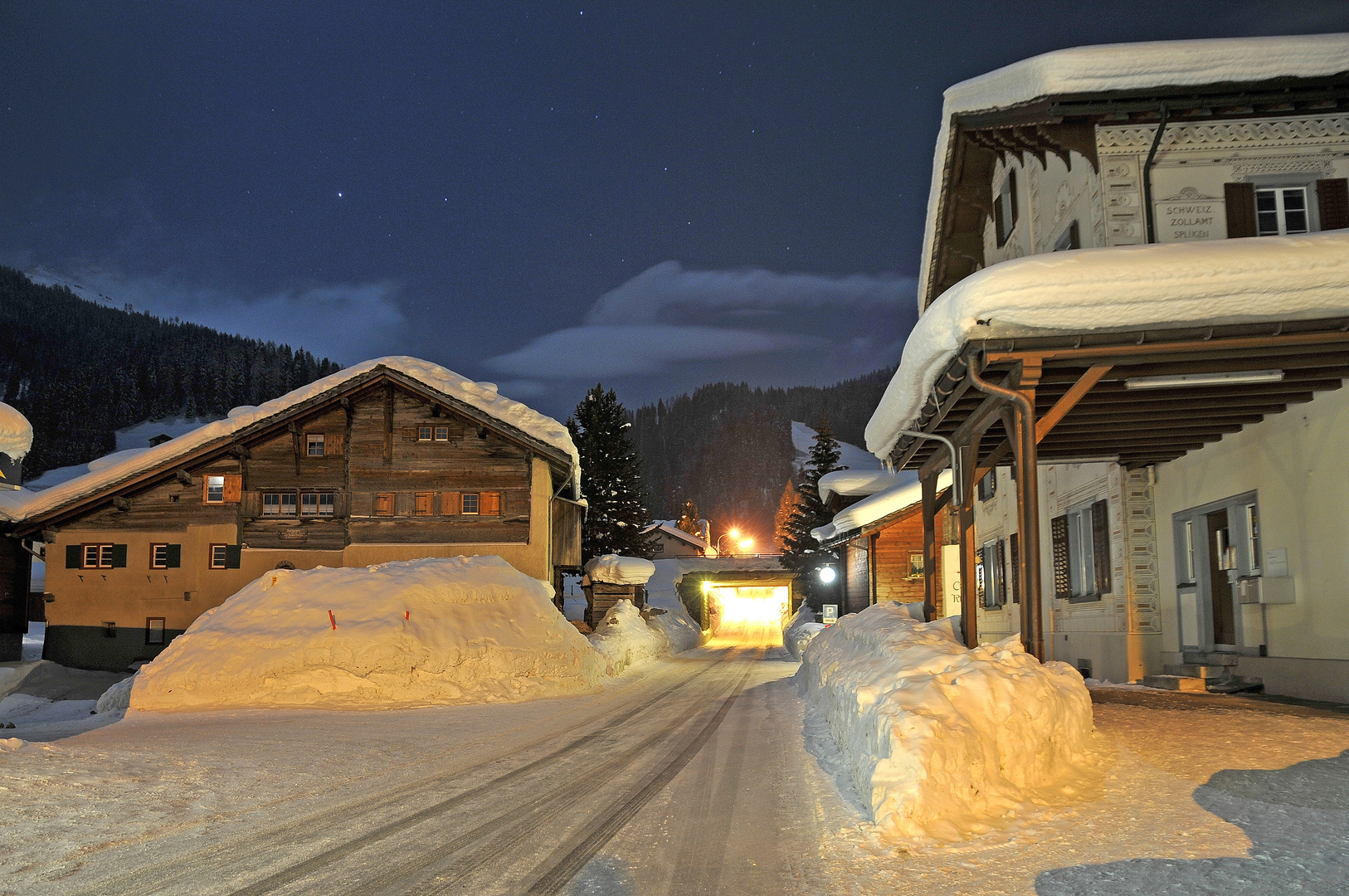 Splügen by Night