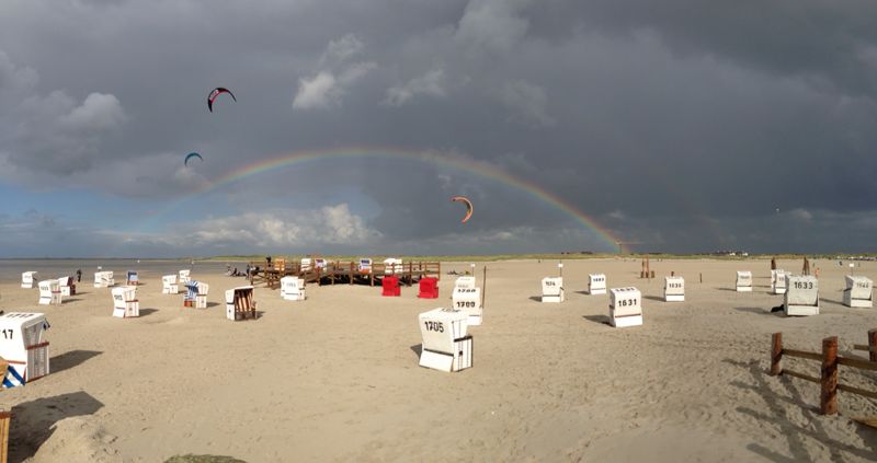 SPO Regenbogen über dem Kitestrand