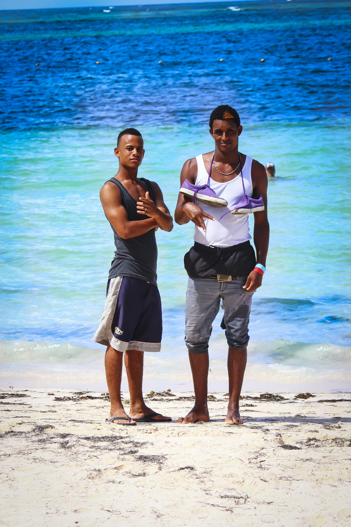 Spontan am Strand der Karibik