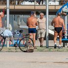 Sport am Strand von Barcelona