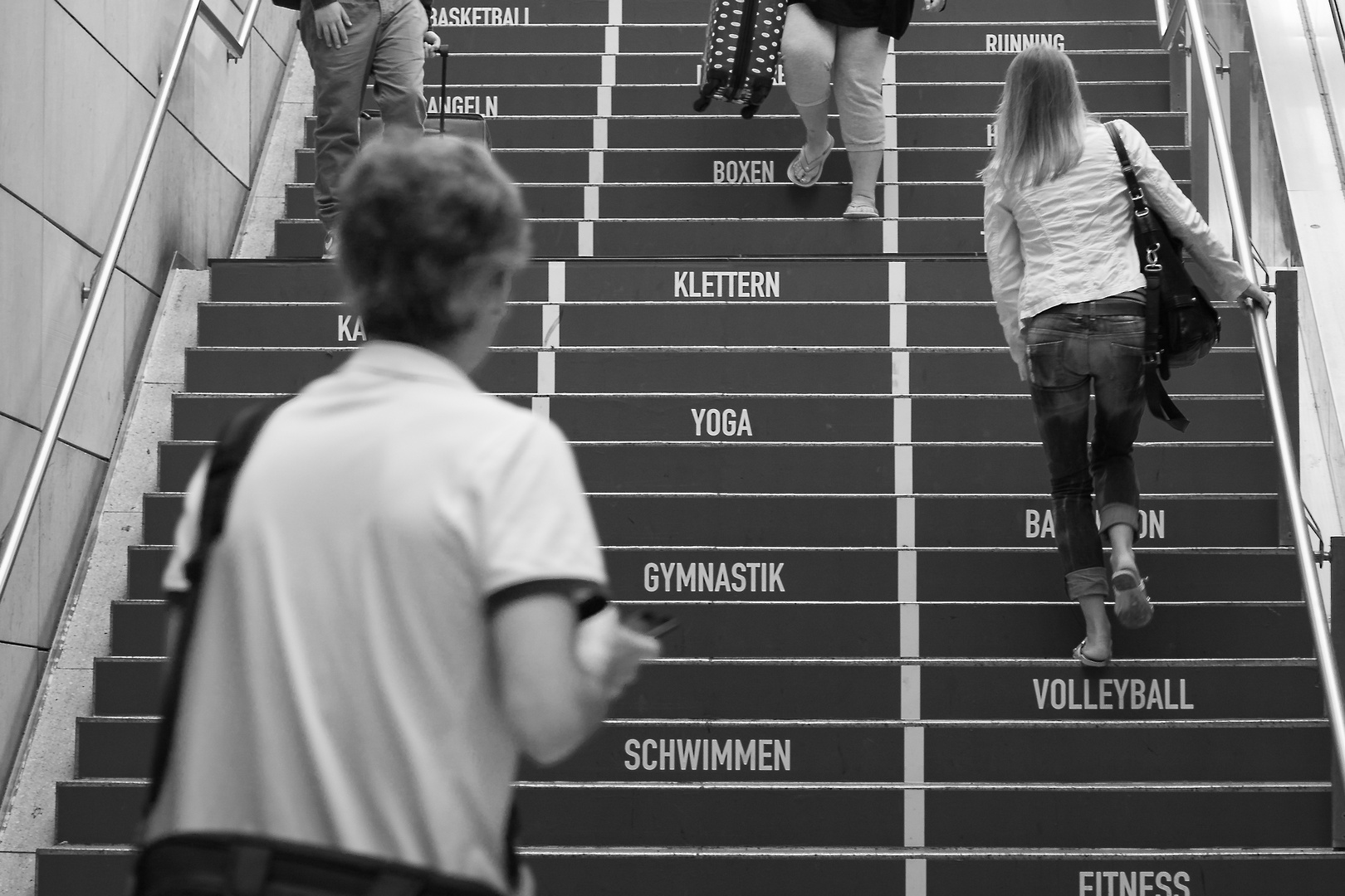 Sport auf der Treppe