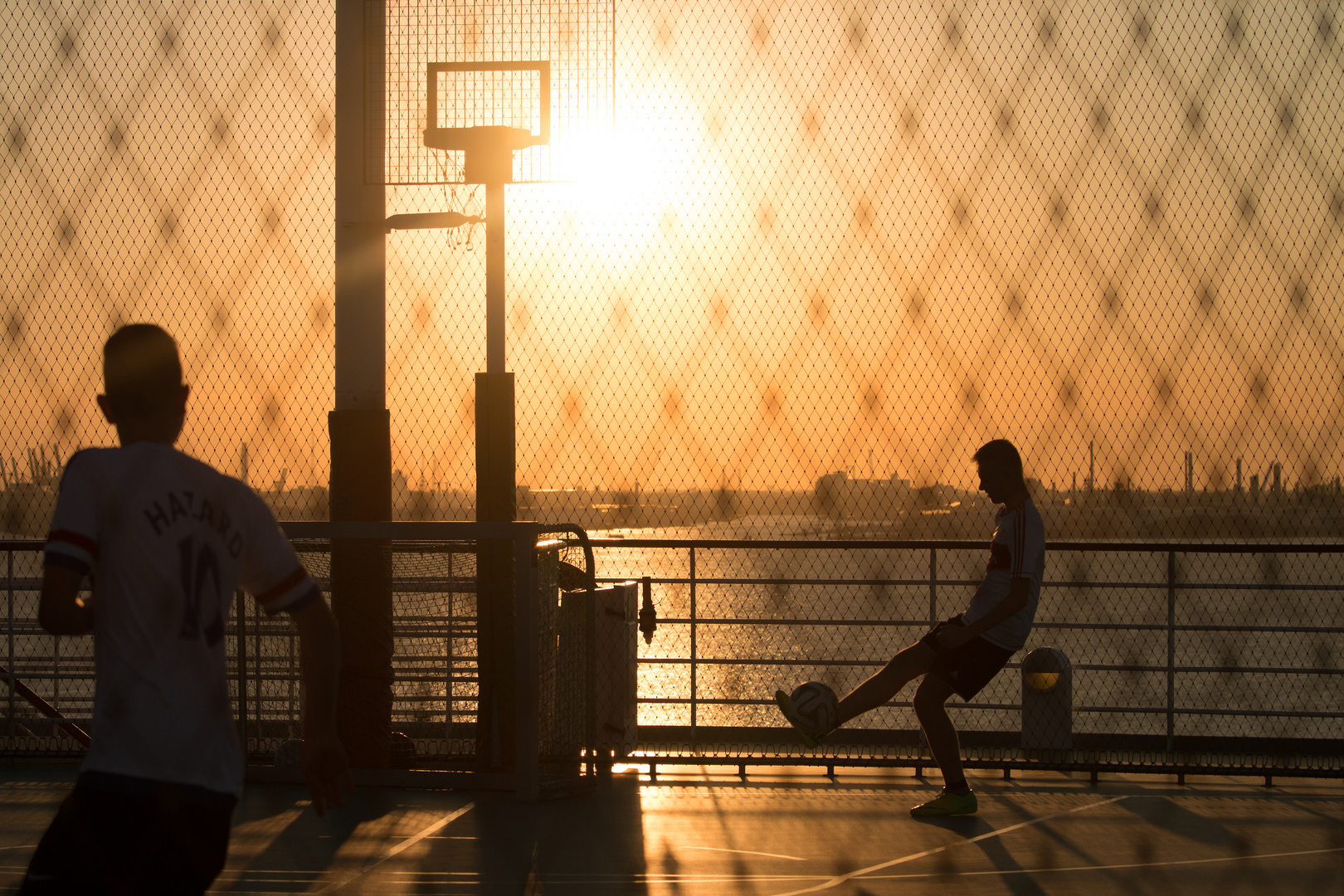 Sport bei Sonnenuntergang!