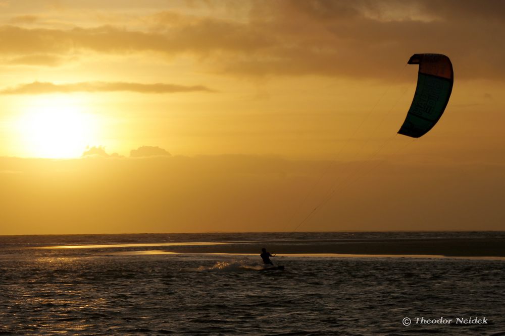 Sport vor Sonnenuntergang