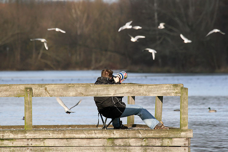 Sportfotograph beim Vogelschießen