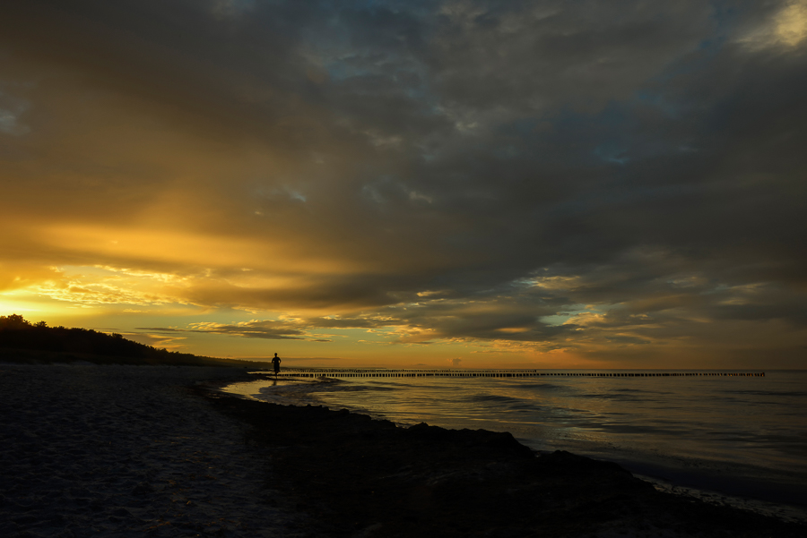 Sportler im Sonnenuntergang