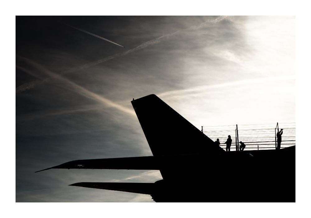 Spotters on a plane