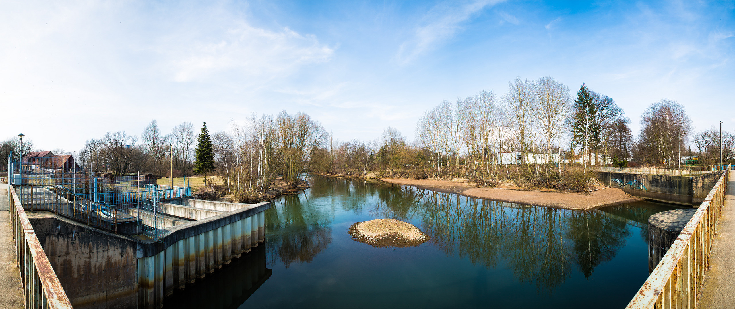 Spreewehr in Cottbus-Panorama