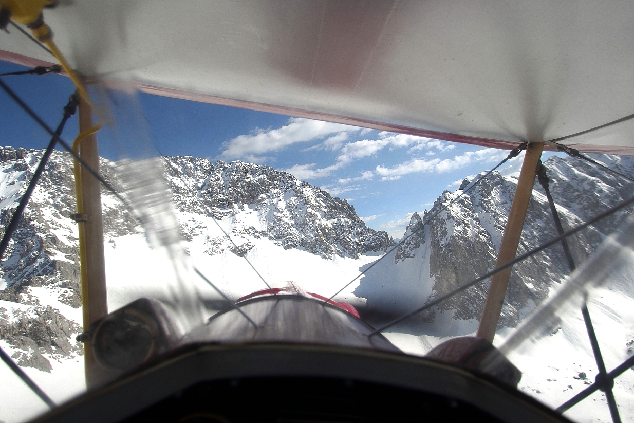 Sprenger Jakob  mit der STAMPE SV4 - in den Bergen 