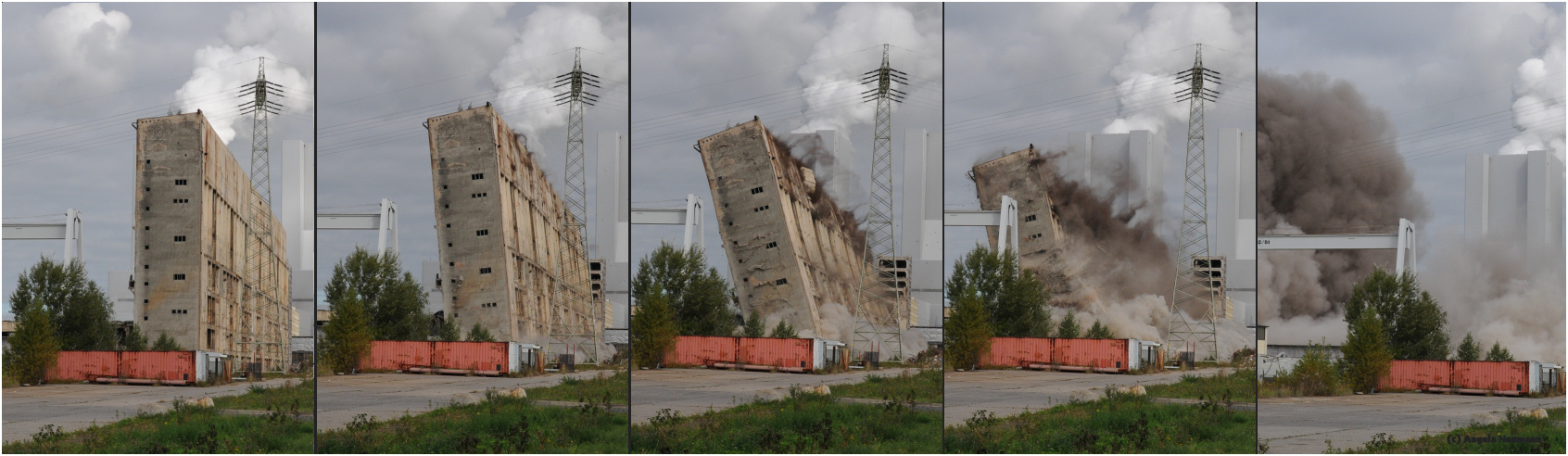 Sprengung Altes Kraftwerk Lippendorf