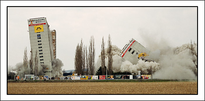 Sprengung am Harter Plateau