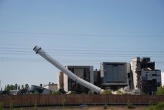 Sprengung Schornstein Heizkraftwerk Rudow 2. Sprengung 3. Aufnahme