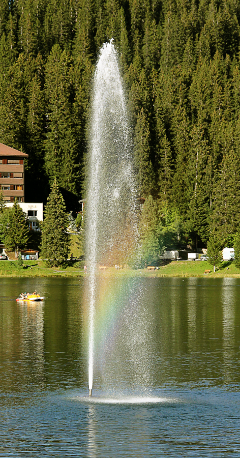 Springbrunnen im Arosersee