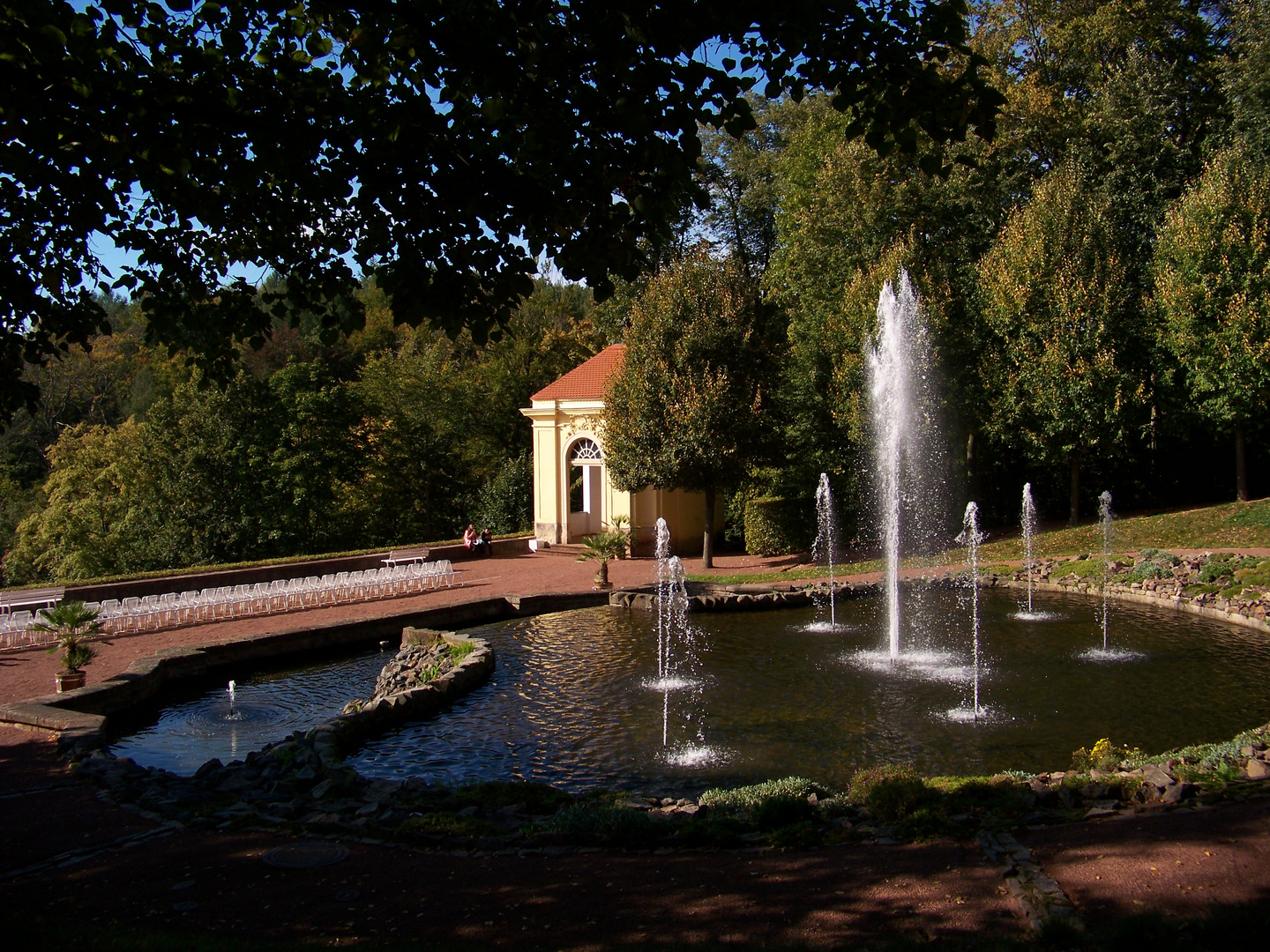 Springbrunnen im Schlosspark Lichtenwalde