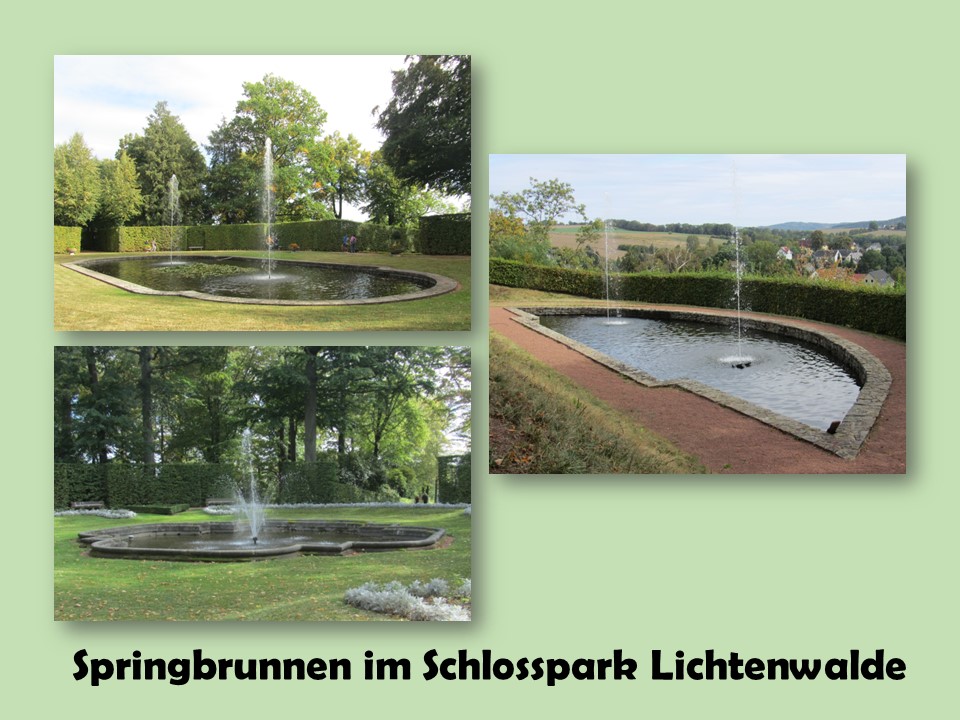 Springbrunnen im Schlosspark Lichtenwalde (Sachsen)