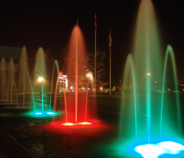 Springbrunnen in der Stadt