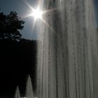 Springbrunnen mit Gegenlicht