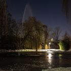 Springbrunnen trotzt der Kälte