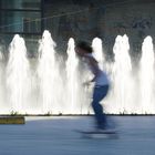 Springbrunnen und Bewegung