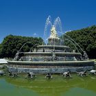 Springbrunnen vor dem Schloß auf der Insel Herrenchiemsee