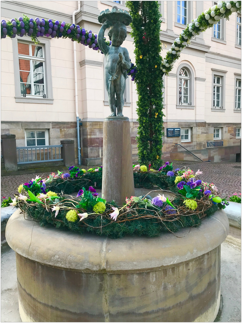 Springbrunnenfigur am Marktbrunnen