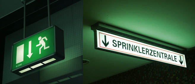 Sprinklerzentrale / Notausgang