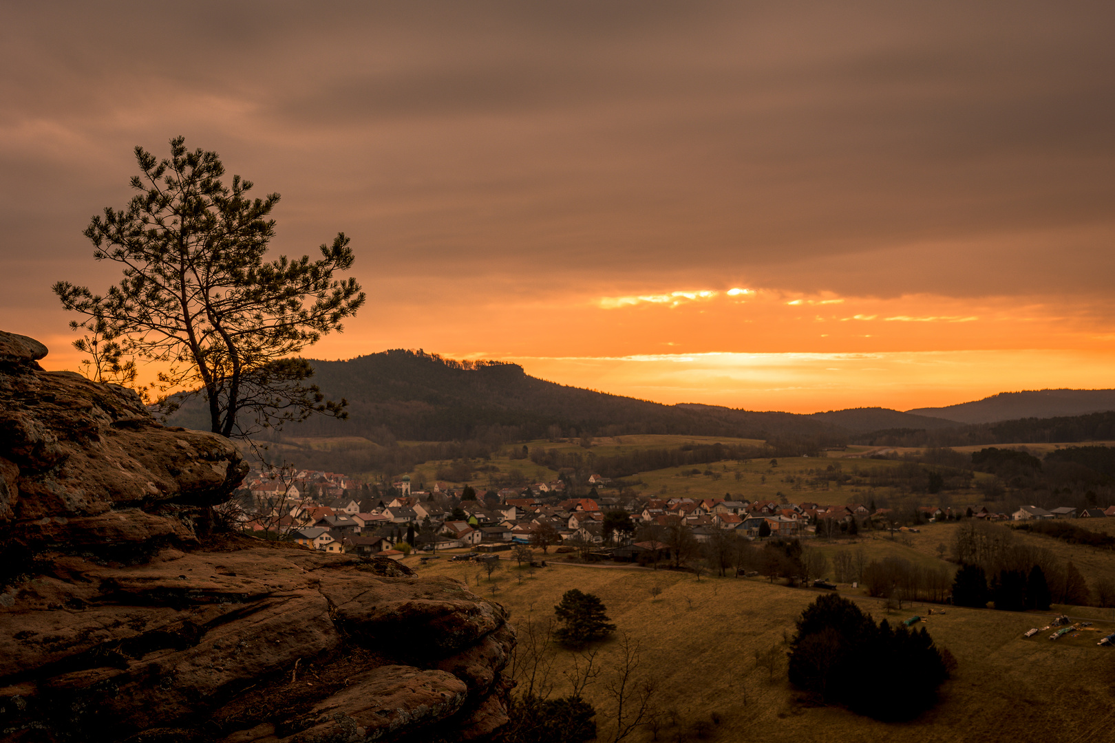 Sprinzenfelsen zum Sonnenaufgang