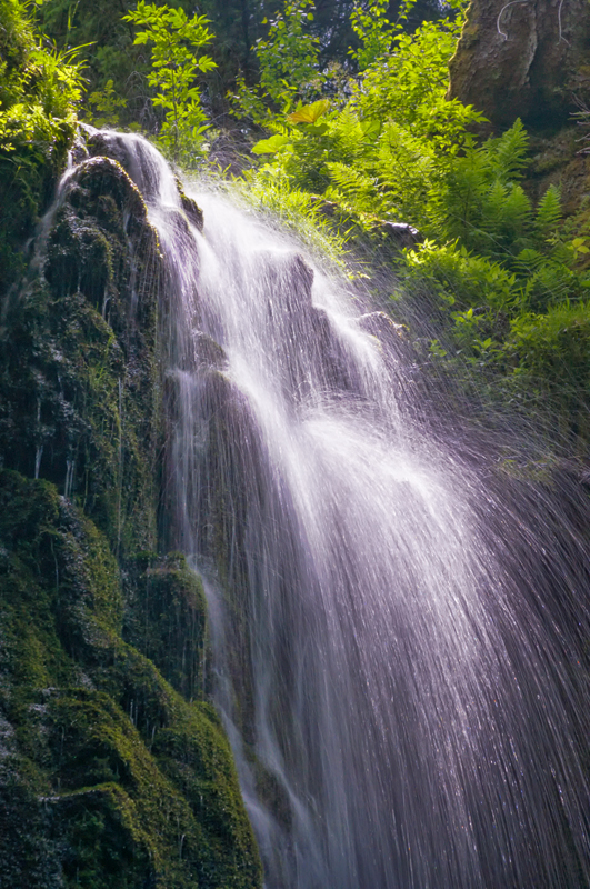 spritziger Burgbachwasserfall