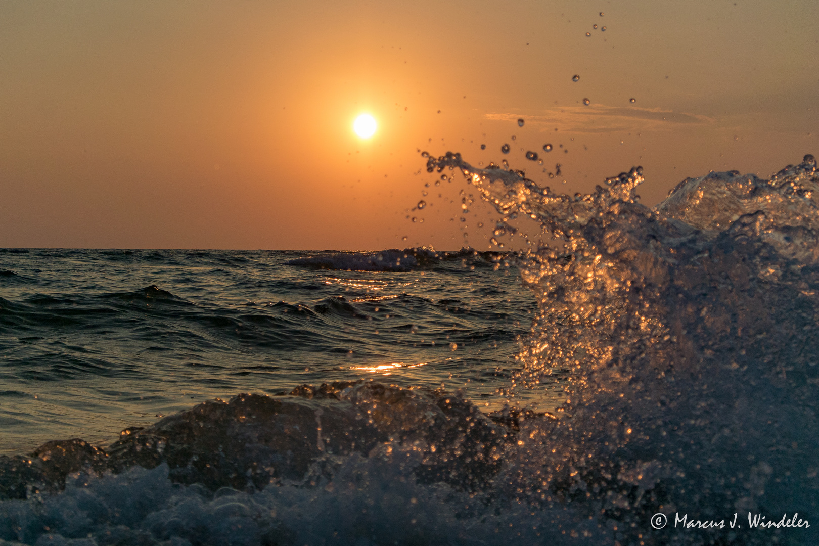 Spritziger Sonnenuntergang