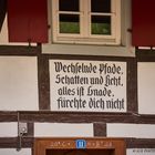 Spruch an der Wand der Köninger-Hof Mühle