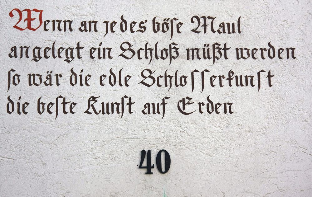 Spruch an einer Hauswand Foto & Bild deutschland, europe, bayern