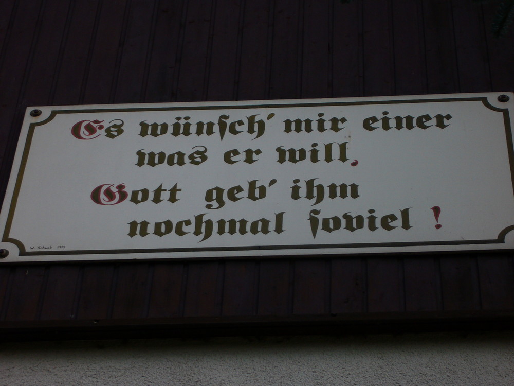 Spruch an meinem Elternhaus Foto & Bild sonstiges, witziges ;o