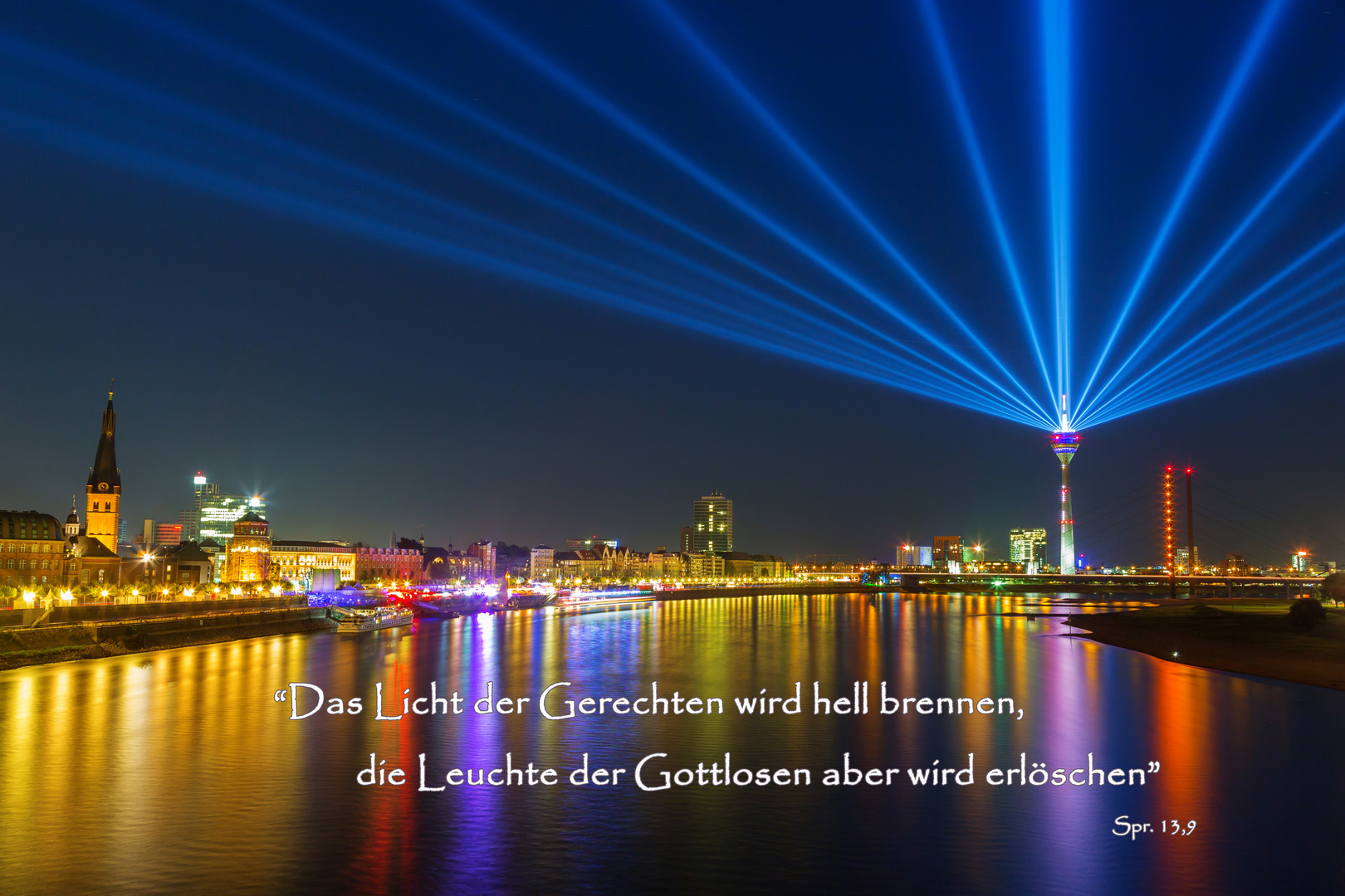 Spruchkarte Das Licht Der Gerechten Spruche 13 9 Foto Bild Architektur Architektur Bei Nacht World Bilder Auf Fotocommunity
