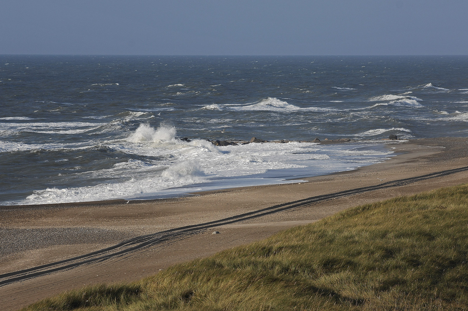 Spur im Sand bzw. am Strand