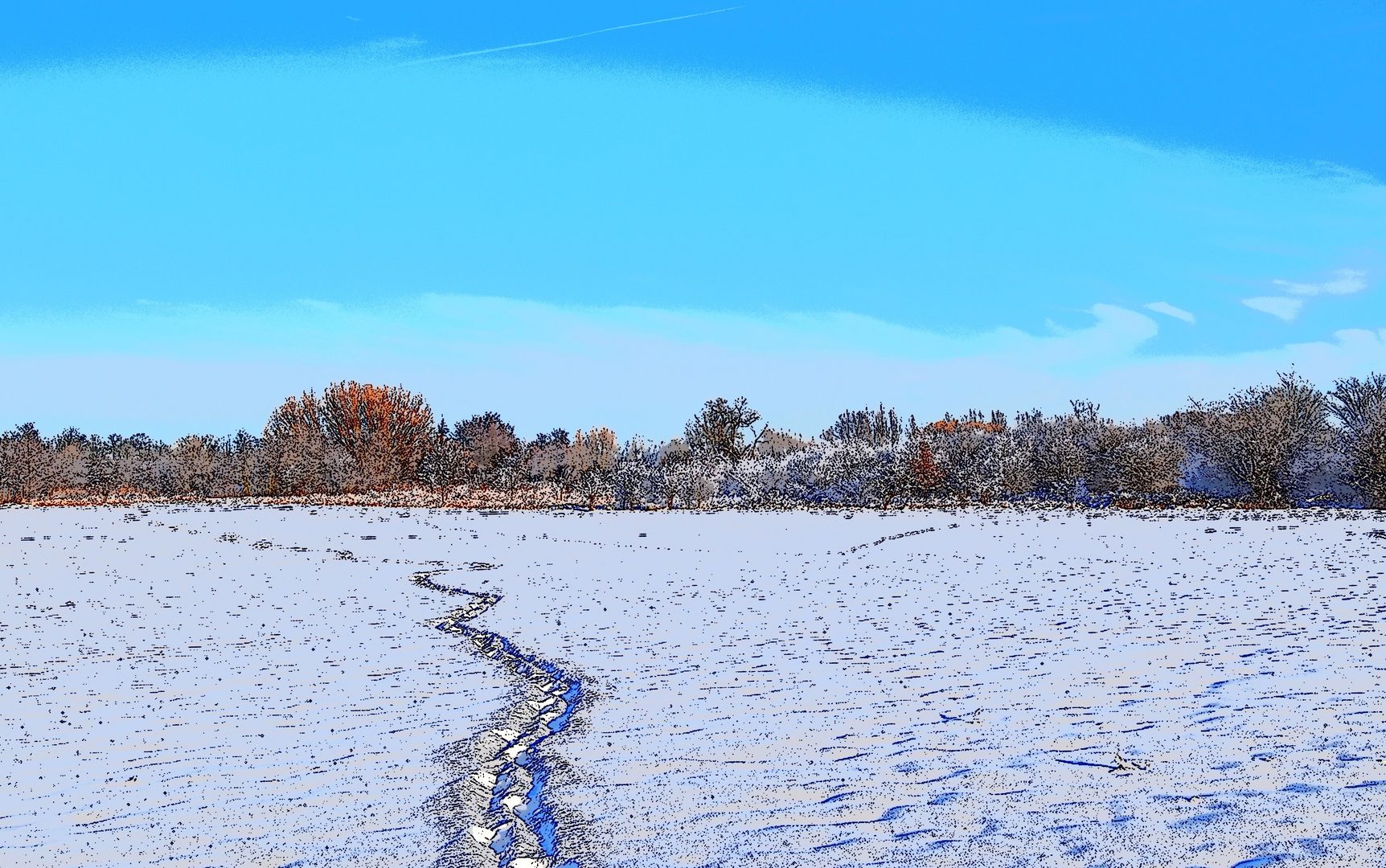 Spur im Schnee