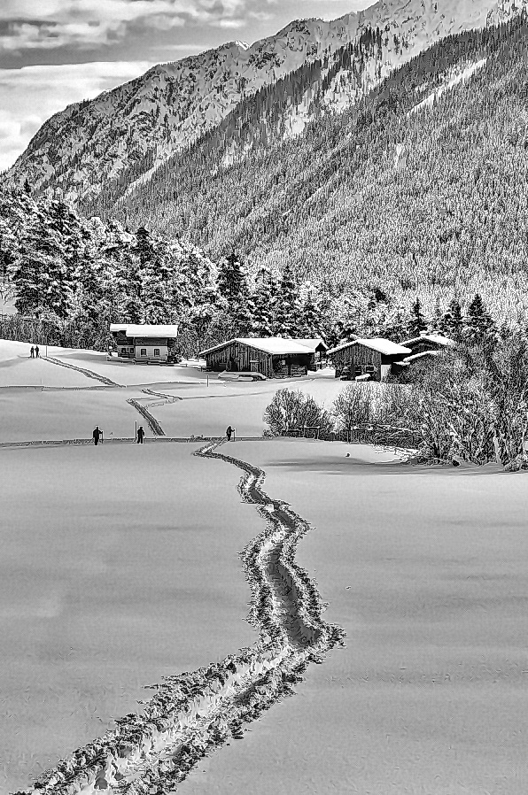 Spur im Schnee Foto & Bild jahreszeiten, winter, tirol Bilder auf