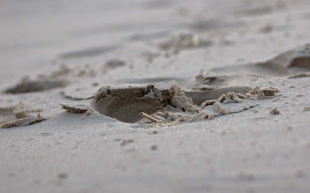 Spuren am Strand