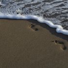 Spuren am Strand