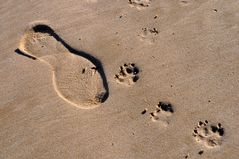 Spuren am Strand