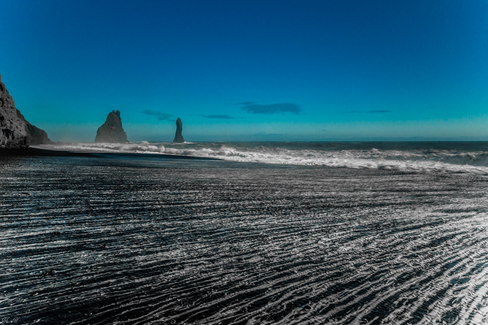 Spuren am Strand