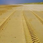 Spuren am Strand / Silberküste in Frankreich