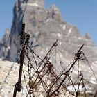 Spuren des 1. Weltkrieges - Dolomiten - Monte Piana und im Hintergrund die westliche Zinne