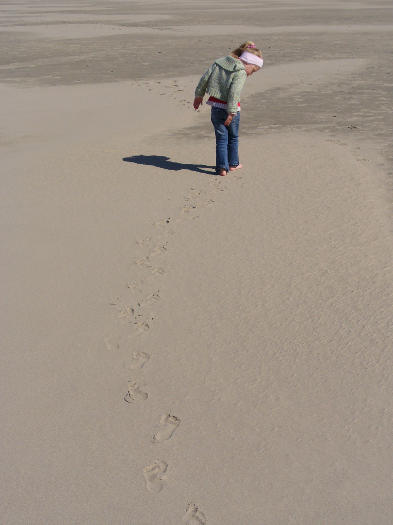 Spuren im Sand.