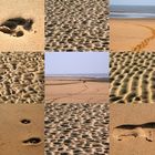 Spuren im Sand am Noordwijker Strand (Niederlande) (21.03.2012)