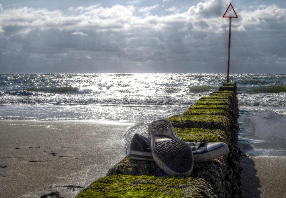 Spuren im Sand hinterlassen