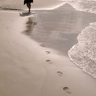 Spuren im Sand von Menorca