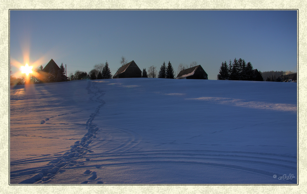 Spuren im Schnee