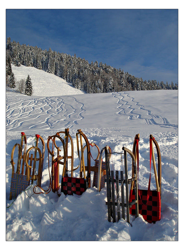 Spuren im Schnee