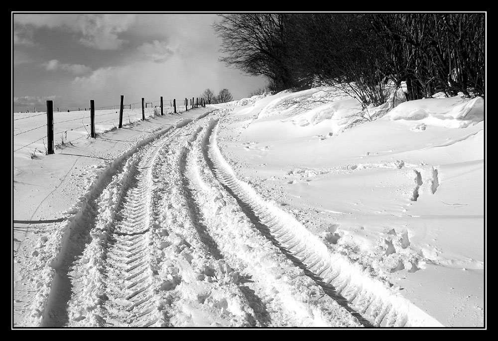 Spuren im Schnee